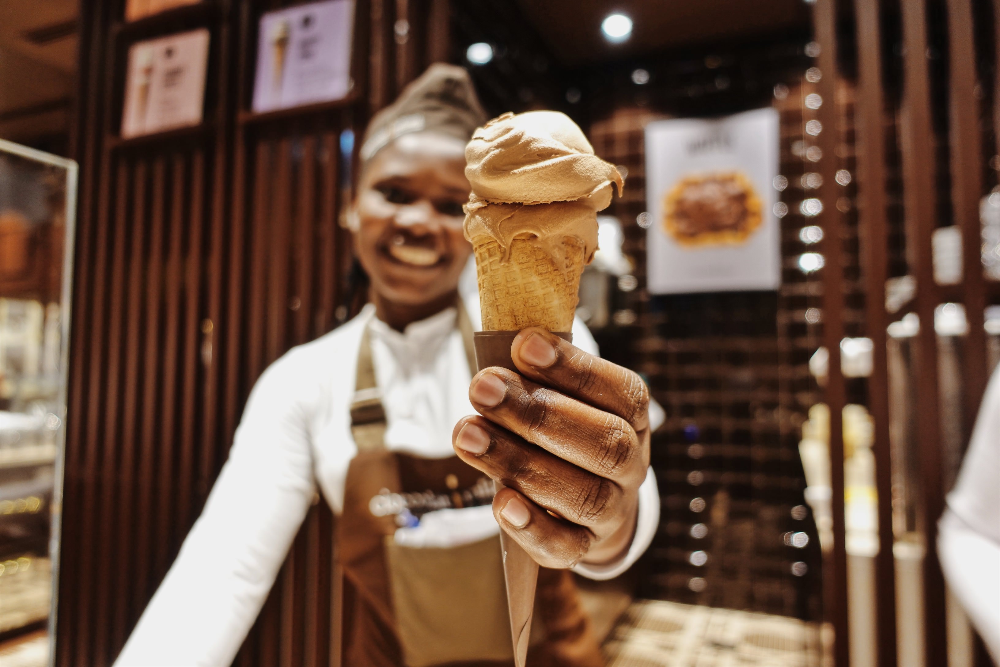 Hazelnut  ice cream cone team Cioccolatitaliani